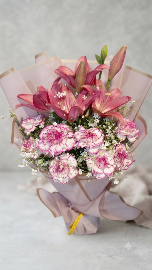 Carnations & Lily Bouquet