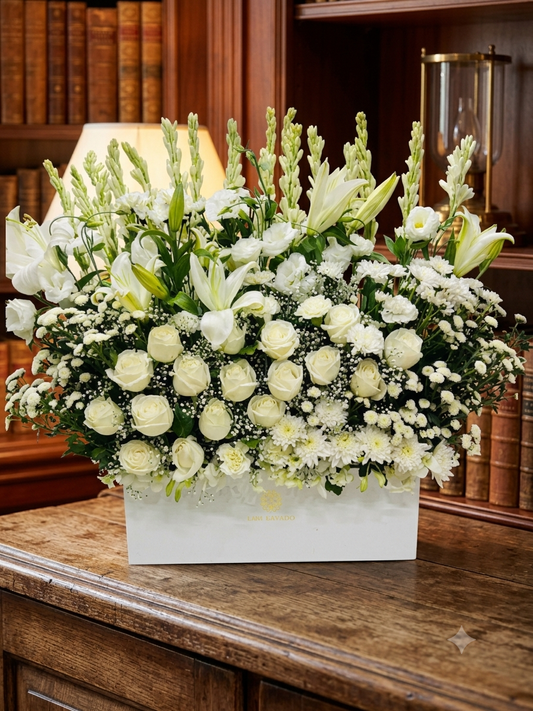 Luxury White Flowers  Box