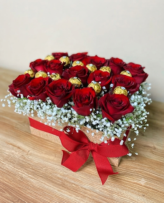 Lovely Roses and  Chocolate Arrangements